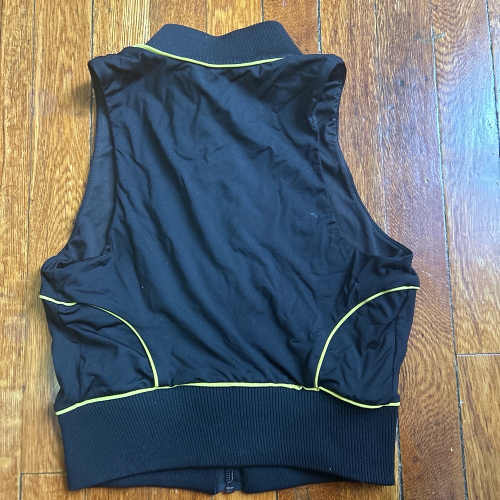 I.AM.GIA Black Crop Top with Yellow Accents - Picture 3 of 3